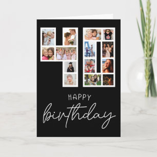 40th Birthday Photo Collage Greeting Card