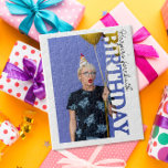 40th Birthday Photo college Party  Jigsaw Puzzle<br><div class="desc">40th Birthday Photo Keepsake Puzzle Celebrate a milestone birthday in a fun and interactive way with this birthday photo keepsake puzzle, featuring a modern rectangular photo frame with “BIRTHDAY” cut out along the side. Upload your favourite photo and personalise the text [Name]’s xxth to create a unique puzzle that doubles...</div>