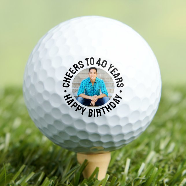 40th Birthday Photo Golf Balls (40th Birthday Photo Golf Balls )