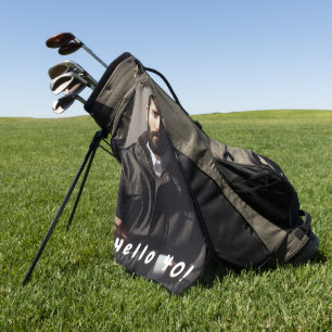 40th birthday photo hello 40 guy golf towel