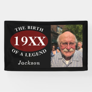 40th Birthday Photo Template Birth Of A Legend Ban Banner