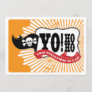 40th Birthday Pirate Party Invitations - Yo Ho Ho