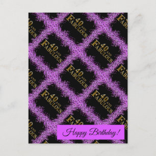 40th Birthday  Postcard