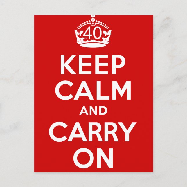 40th Birthday Postcard (Front)