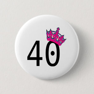 40TH Birthday Princess 2 Inch Round Button