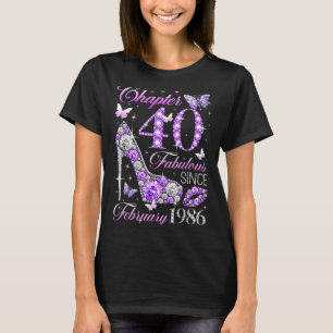 40th Birthday Queen Chapter 40 Fabulous Since 1986 T-Shirt