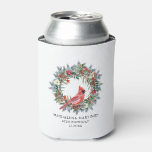 40th Birthday Red Cardinal Party Supplies Can Cooler