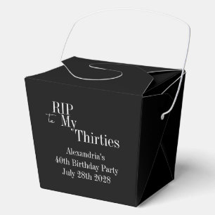 40th Birthday RIP 30s Party Favor Box