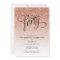 40th Birthday Rose Gold Ombre Glitter Invitation