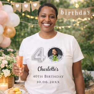 40th birthday silver photo T-Shirt