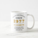 40th Birthday Standards Born 1980s Add Your Name Coffee Mug<br><div class="desc">Easily customize the text to the front and the interior of this birthday coffee mug using the template provided. Part of the setting standards range of designs.</div>