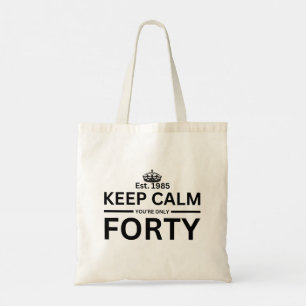 40th birthday tote bag