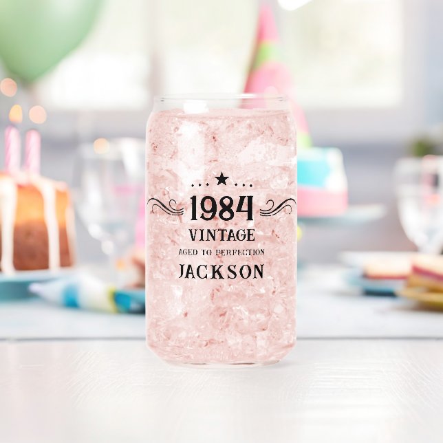 40th Birthday Vintage 1984  Can Glass (Insitu (Birthday))