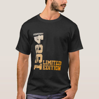 40th Birthday Vintage 1984 February 40 Year Men Wo T-Shirt