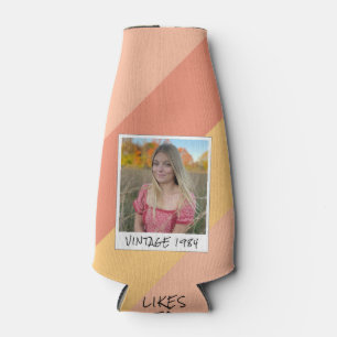 40th Birthday Vintage 1984 Striped Bottle Cooler