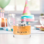 40th Birthday Vintage 1984 Whiskey Glass<br><div class="desc">Elegant stylish modern bold Cheers to Custom Years personalized birthday glassware.</div>