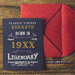 40th Birthday Vintage Blue Gold Add Name Year<br><div class="desc">Celebrate a 40th birthday with this unique, vintage blue and gold design. Featuring a classic vintage font and blue background, this design adds a special touch to any 40th birthday celebration. Personalize this design by customizing the name and year to make it a special memento for any birthday. Create a...</div>