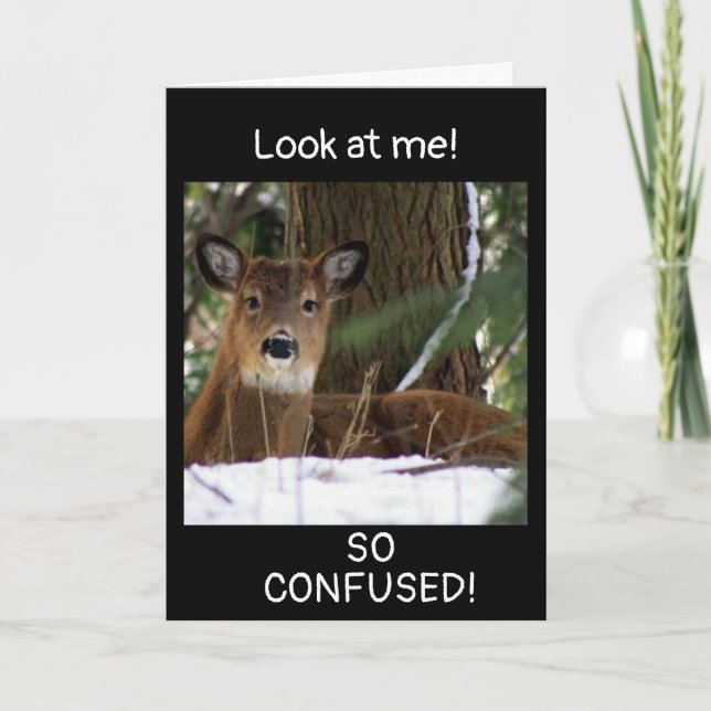 "40th BIRTHDAY WISHES" FROM A DEER Card (Front)