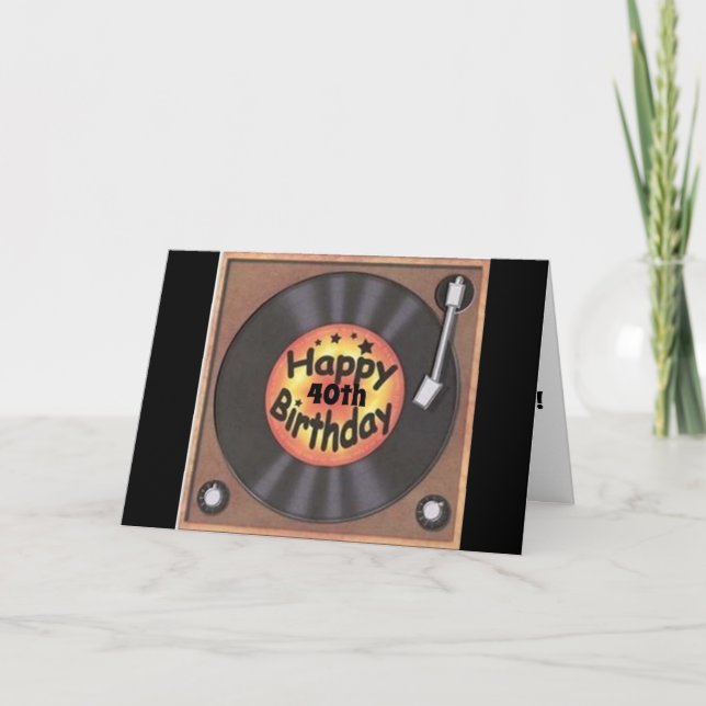 ***40th BIRTHDAY WISHES*** WITH MEMORIES OF PAST Card (Front)