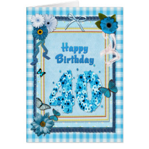 40th Birthday with a scrapbook effect