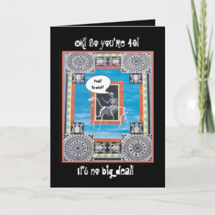 40th Birthday with Skeleton Riding a Horse Card