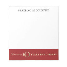 40th Business Anniversary Company Notepad