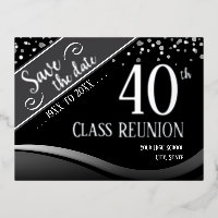 40th Class Reunion Elegant black