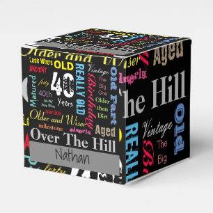 40th Happy Birthday in a Graffiti Style Favor Box