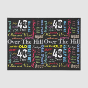 40th Happy Birthday in a Graffiti Style Tissue Paper