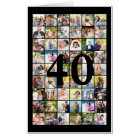 40th or Any Age Photo Collage Giant Birthday
