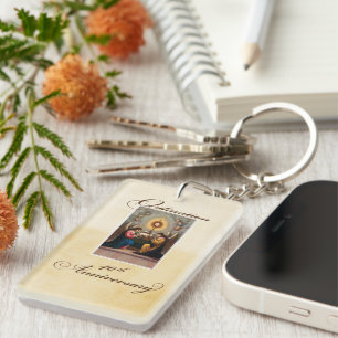 40th Ordination Anniversary Angels at Altar Keychain
