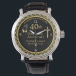 40TH Ordination Anniversary Priest PERSONALIZED  Watch<br><div class="desc">Decorative and personalized (with name and date) 35TH Ordindation Anniversary gift for an ordained Pastor,  Priest Minister Deacon etc. Includes a Bible verse,  scripture,  proverb.</div>