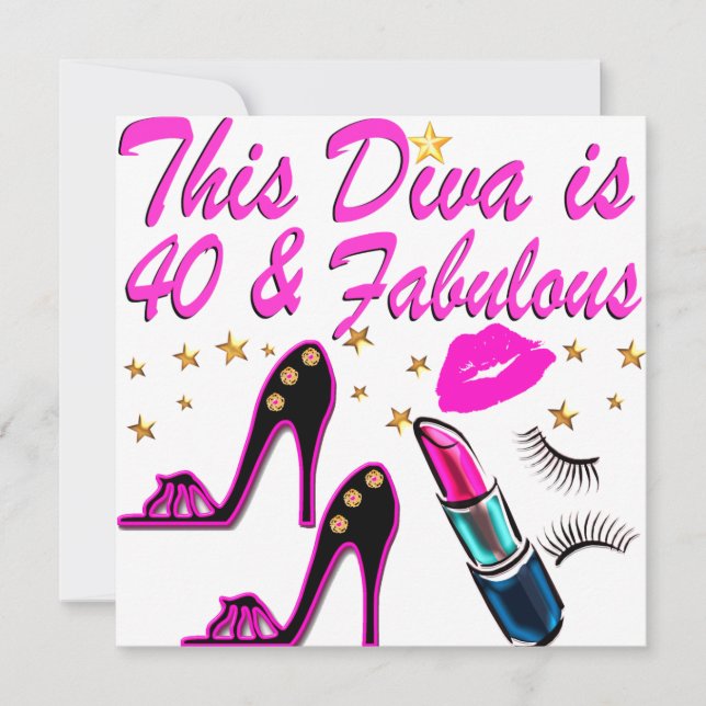40TH PARTY DIVA INVITATION (Front)