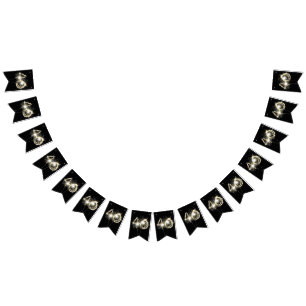 40th Party Sparklers On Black  Bunting Flags