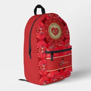 40th Ruby Anniversary Print Cut Sew Bag