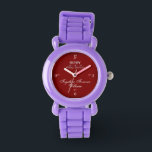 40th Ruby Wedding Anniversary Custom Watch<br><div class="desc">40th Ruby Wedding Anniversary Custom Watch Custom your watch with words that mean a lot to you and your spouse  a great gift his and hers or just for him or just for her</div>