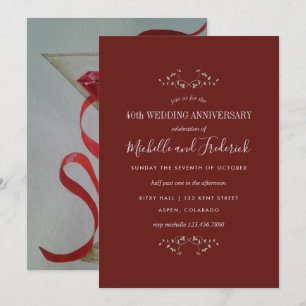 40th Ruby Wedding Anniversary invitation