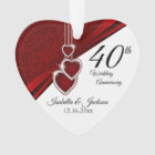 40th Ruby Wedding Anniversary Keepsake