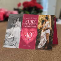 40th ruby wedding anniversary now then photo
