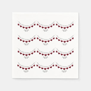 40th Ruby Wedding Anniversary personalised napkins