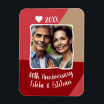 40th Ruby Wedding Anniversary Photo Keepsake Magnet<br><div class="desc">This customized magnet is the perfect way to celebrate your wedding milestone with your favourite personalized photo for a timeless keepsake for years to come.</div>