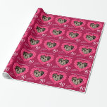 40th Ruby Wedding Anniversary red hearts photo Wrapping Paper<br><div class="desc">40th Ruby Wedding anniversary wrapping paper in red and white. Personalize this anniversary paper with your own photo and name or relationship to the happy couple and anniversary year. Currently reads To my son and daughter-in-law Happy Anniversary 40 years. Beautiful ruby stones effect in a heart shape printed graphics 40th...</div>
