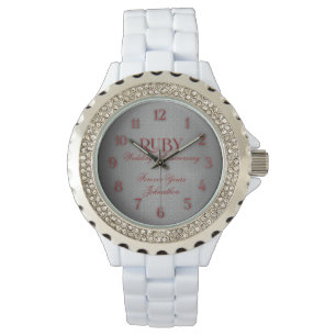 40th Ruby Wedding Annivsersary Red Watch