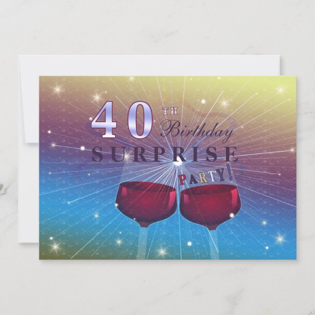 40th surprise birthday invitation (Front)