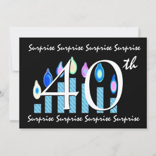 40th SURPRISE Birthday Party Invitation Template