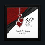 40th Wedding Anniversary Beautiful Keepsake Gift Box<br><div class="desc">40th, 52nd or 80th Wedding Anniversary Design Gift Box. ⭐This Product is 100% Customizable. Graphics and text can be deleted, moved, resized, changed around, rotated, etc... 99% of my designs in my store are done in layers. This makes it easy for you to resize and move the graphics and text...</div>