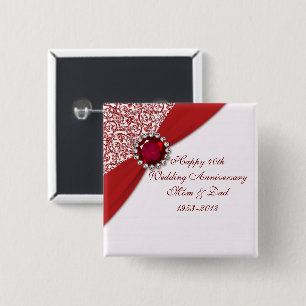 40th Wedding Anniversary Button