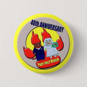 40th Wedding Anniversary Button
