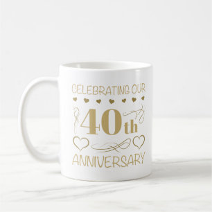 40th Wedding Anniversary Coffee Mug