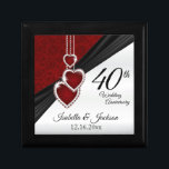 40th Wedding Anniversary Design Gift Box<br><div class="desc">40th, 52nd or 80th Wedding Anniversary Design Gift Box ready for you to personalize. ⭐This Product is 100% Customizable. Graphics and / or text can be added, deleted, moved, resized, changed around, rotated, etc... 99% of my designs in my store are done in layers. This makes it easy for you...</div>